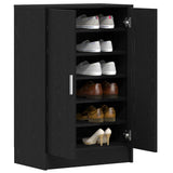 Shoe Cabinet Black Oak 60x35x92 cm Engineered Wood 862074
