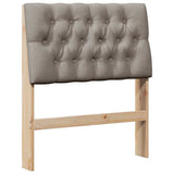 Upholstered Headboard Taupe 75 cm Solid Pine Wood 879372