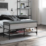Shoe Bench Grey Sonoma 102x42x45 cm Engineered Wood 835200