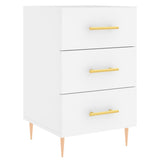 Bedside Cabinet White 40x40x66 cm Engineered Wood 827644