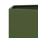 ZNTS Garden Planter Olive Green Hexagon 104x90x45 cm Steel 851132