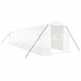 Greenhouse with Steel Frame White 20 m 10x2x2 m 3188031
