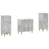 2 Piece Bathroom Cabinet Set DELFT Concrete Grey 3418029