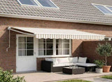 Retractable Awning Light Grey and White 4 x 2 m 3425760