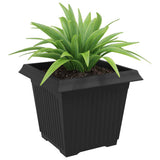 Square Flower Pot 24 pcs Black 28.5 x 28.5 x 22 cm Plastic 42020351