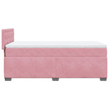 Box Spring Bed with Mattress Pink 100x200 cm Velvet 3286251