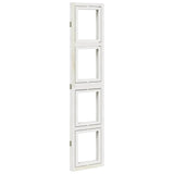 Room Divider 3 Panels White Solid Wood Paulownia 358686