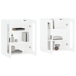Wall Mounted Cabinets 2 pcs White Engineered Wood 3197953