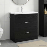 Bathroom Furniture Set Black Oak 81 x 40 x 84.5 cm 3404375