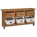 Sideboard Solid Mahogany Wood 100x30x50 cm 244488