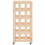 Log Holder with Wheels 40x49x110 cm Solid Wood Pine 832327