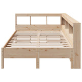 Bookcase Bed without Mattress 140x190 cm Solid Wood Pine 3324433