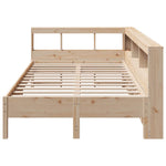 ZNTS Bookcase Bed without Mattress 140x200 cm Solid Wood Pine 3324421