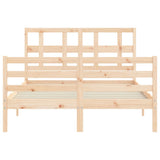 Bed Frame without Mattress Double Solid Wood 3194806