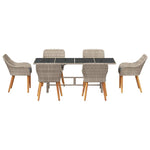 Outdoor Dining Set 7 pcs Light grey 3261633