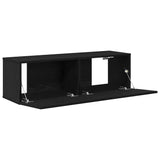 TV Cabinet 2 pcs Black 100 x 30 x 30 cm Engineered Wood 862106