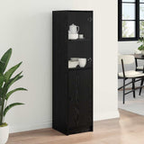 Highboard Black Oak 35 x 37 x 142 cm Engineered Wood 882906