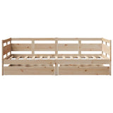 Daybed with Drawers without Mattress 90x200 cm Solid Wood 3302114