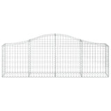 Arched Gabion Baskets 9 pcs 200x30x60/80 cm Galvanised Iron 3145395
