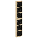 Room Divider 5 Panels Brown and Black Solid Wood Paulownia 358807