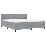 Box Spring Bed with Headboard Light Grey 200 x 180 cm Fabric 3341055