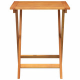 Garden Table Folding Natural 60 x 60 x 72 cm Solid Acacia Wood 4105490