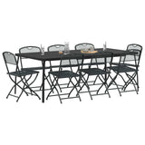Outdoor Furniture Set Folding 9 pcs Anthracite Iron and Steel 3422900