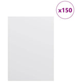 Decor Panels 150 pcs White 15 x 21 x 0.27 cm Engineered Wood 885537