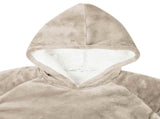 Blanket Hoodie Beige M Fleece and Flannel 42017181