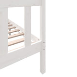 3101344 Bed Frame without Mattress White Solid Wood 120x200 cm