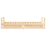 Kids Bed Frame with Drawers 80x200 cm Solid Wood Pine 834435