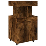 Bar Cart Smoked Oak 50x41x89 cm Engineered Wood 848266