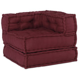 Modular Sofa 3 pcs Maroon Fabric 3315072