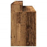 Desk with LED Lights Old Wood 140x55x91 cm Engineered Wood 3309427