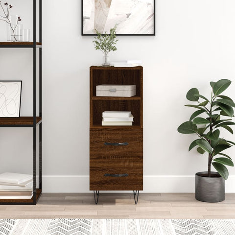 ZNTS Sideboard Brown Oak 34.5x34x90 cm Engineered Wood 828667