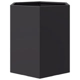 Garden Planter Black Hexagon 46x40x45 cm Steel 851108