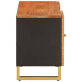TV Cabinet Brown and Black 105x33.5x46 cm Solid Wood Mango 356797