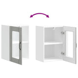 Kitchen Wall Cabinet with Glass Door Lucca Concrete Grey 853771