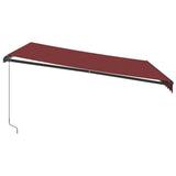 Manual Retractable Awning Burgundy 400x350 cm 3214998