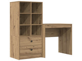 Desk with Drawer with Shelf with Storage 2 pcs Artisan Oak 3337304