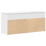 Shoe Bench White 102x30.5x45 cm Engineered Wood 859136