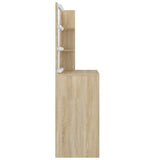 Dressing Table with LED Sonoma Oak 74.5x40x141 cm Engineered Wood 808804