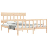 Bed Frame without Mattress King Size Solid Wood Pine 3193341