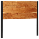 Headboard 120 cm Solid Wood Acacia and Iron 4017548