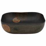 Countertop Basin Black Rectangular 48x37.5x13.5 cm Ceramic 155094