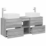 Bathroom Cabinet Set 3 pcs Grey Sonoma 49.5 x 41 x 63 cm 3405824