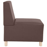 Modular Sofa Unit Armless 2 pcs Brown 55 x 74 x 82 cm 3399769