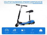 Foldable Electric Scooter for Kids 12V 120W W/Brake Kickstand -Blue T3398P349427