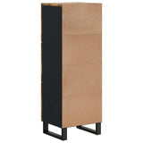 Highboard with 3 Doors 40x33x110 cm Solid Wood Mango&Iron 352932