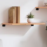 Wall Shelf Light Brown 60x30x2 cm Treated Solid Wood Oak 363644